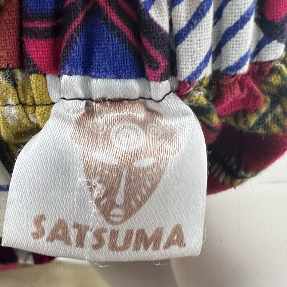 Women's Size L Full Maxi Cotton African Skirt Matching Scarf Deep Pockets - Picture 7 of 7